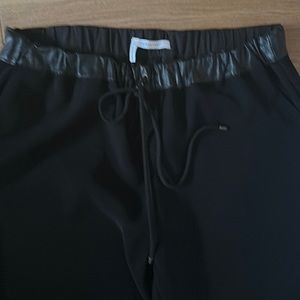 Derek Lam dress pants with leather waist and tie WITH TAGS